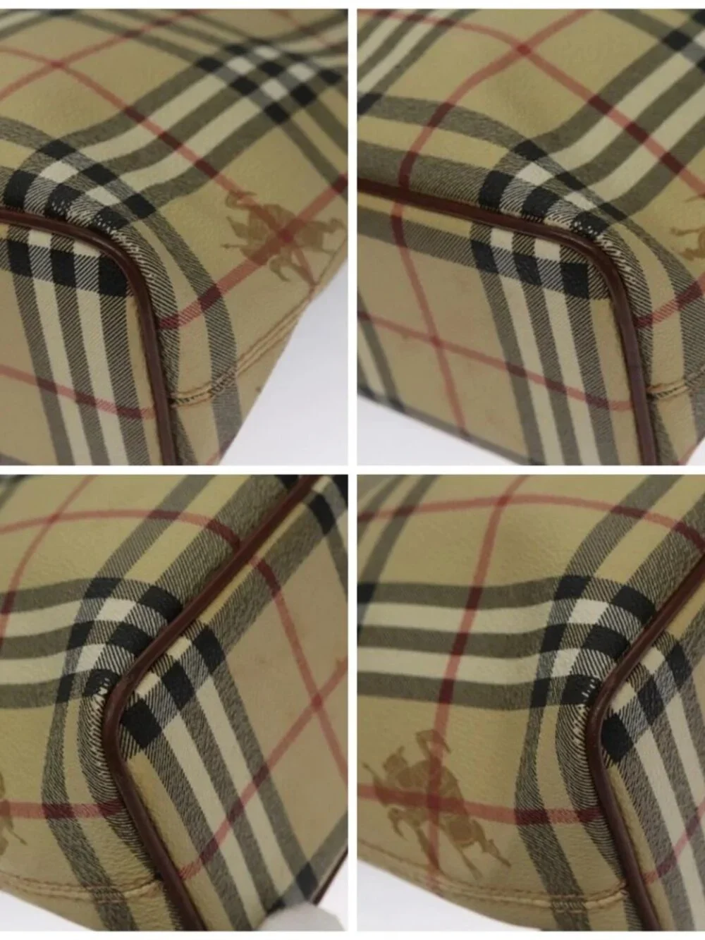 BURBERRY Nova Check Tote Bag PVC Beige Auth - Picture 16 of 16